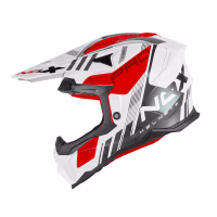 Шолом кросовий NOX N634 Storm Gloss White Red