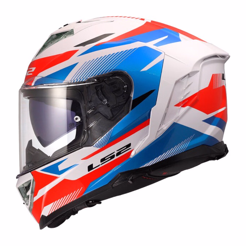 Шолом інтеграл LS2 FF818 Storm 3 Komai Gloss White Blue Red
