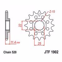 Зірка передня ведуча JT JTF1902 KTM 400 Duke 400SC 640 Adventure 640 Duke 640 SM Motorcycle