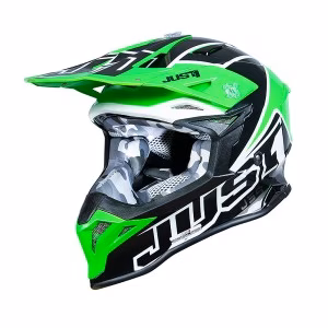 Шолом кросовий Just1 J39 Thruster Black White Fluo Green