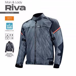 Текстильна мотокуртка LS2 RIVA MAN JACKET BLACK DARK GREY RED