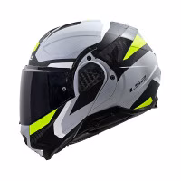Шолом модуляр LS2 FF910 Advant 2 Triple Matt Light Grey H-V Yellow