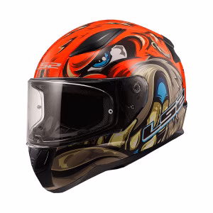 Шолом інтеграл LS2 FF353 Rapid 2 Spox Matt Hi-Vis Red Grey