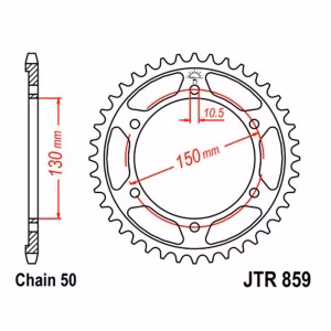 Зірка задня ведена JT JTR859 Yamaha XJR1200 XJR1300 FJ1200 YZF750 FZR600 YZF600R FZS600 Motorcycle