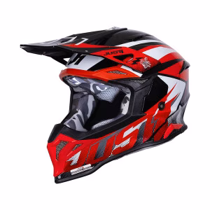 Шолом кросовий Just1 J39 Revo Red White Black Gloss