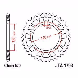 Звезда задняя ведомая JT JTA1793 Suzuki Hayabusa GSX-R 600 GSX-R750 GSX-R1000 Motorcycle