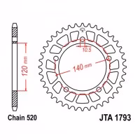 Звезда задняя ведомая JT JTA1793 Suzuki Hayabusa GSX-R 600 GSX-R750 GSX-R1000 Motorcycle