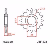Зірка передня ведуча JT JTF578 Yamaha XTZ750 Motorcycle