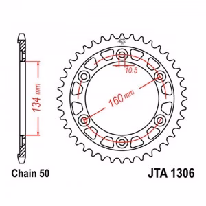 Звезда задняя ведомая JT JTA1306 Honda VTR 1000 SP CBR 900RR CBR 1000RR Motorcycle